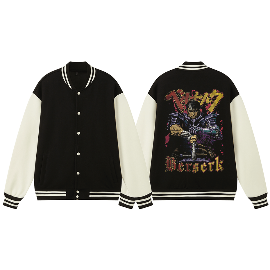 BLACK SWORDSMAN - BASEBALL VARSITY JACKET