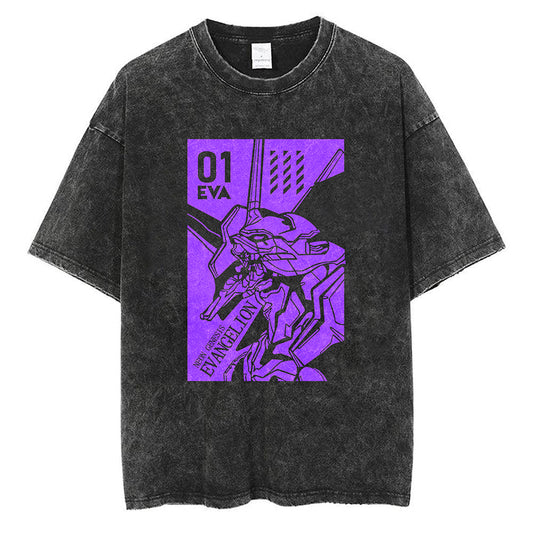 EVANGELION T Shirt Men Fashion Summer EVA 01 TEE