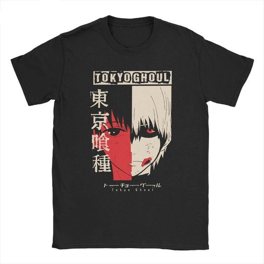 KANEKI HALF GHOUL BLACK TEE