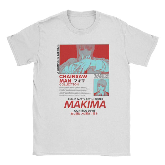 MAKIMA CHAINSAW MAN WHITE TEE