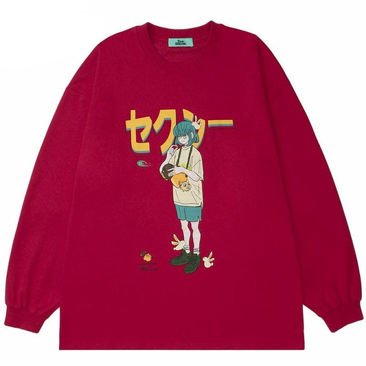 HAZELNUT ANIME GIRL SWEATER