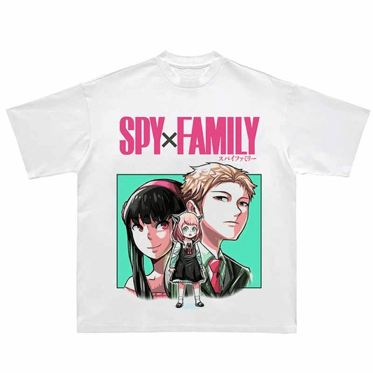 SPY FAMILY WHITE VINTAGE TEE