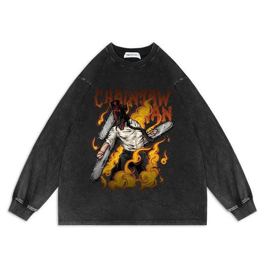 FLAME CHAINSAW VINTAGE SWEATER