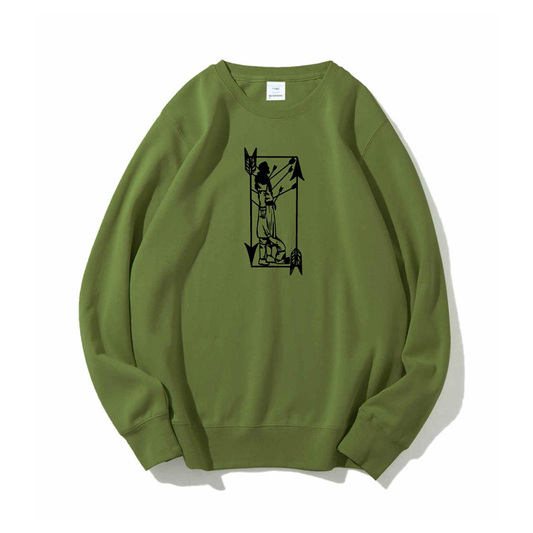 REBORN OLIVE GREEN SWEATER