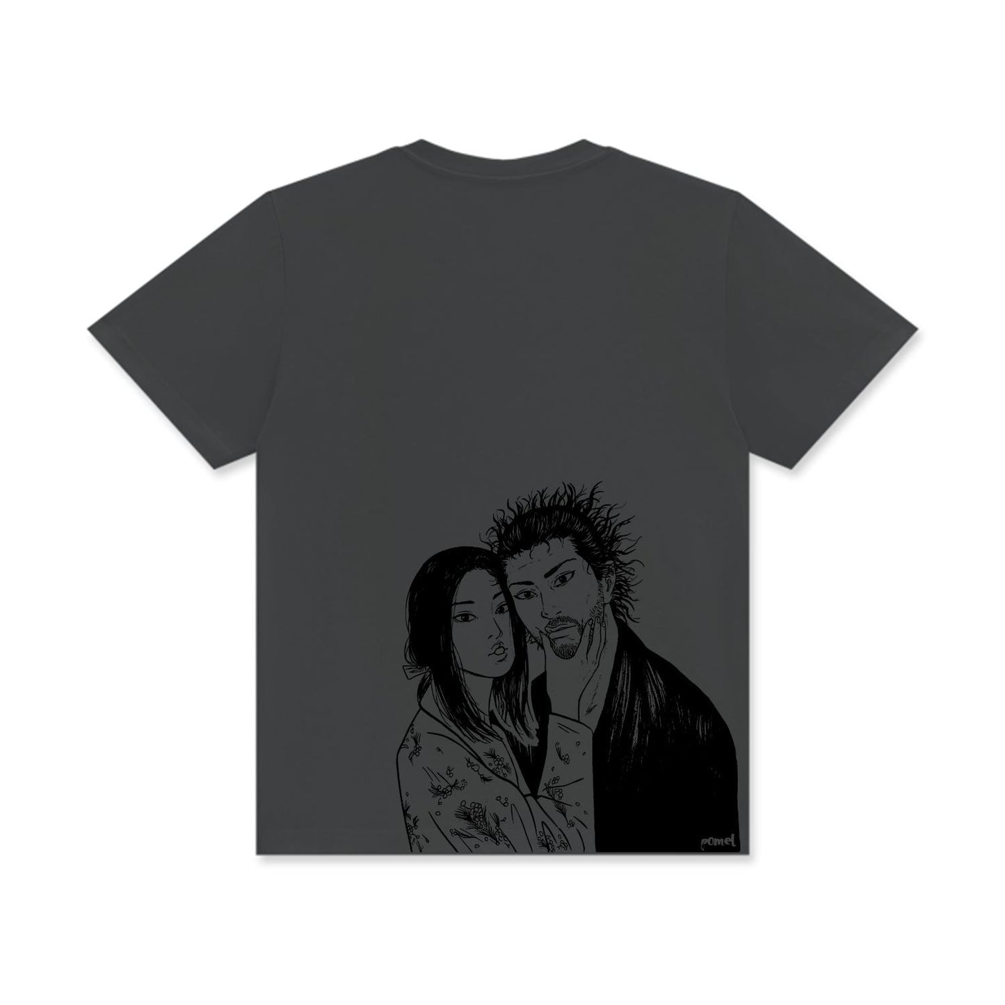 SAMURAI SOULMATES CHARCOAL TEE