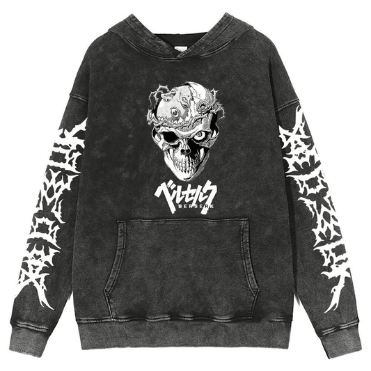 SKULL FADED HOODIE