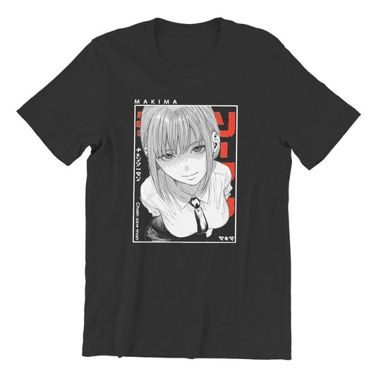 MAKIMA CHAINSAW MAN BLACK TEE